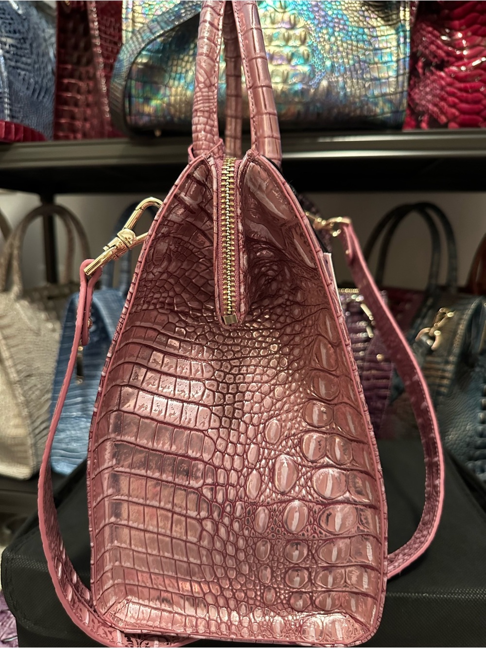 GREAT PRICE Brahmin Mulberry Potion Large Caroline Satchel - Picture 7 of 9
